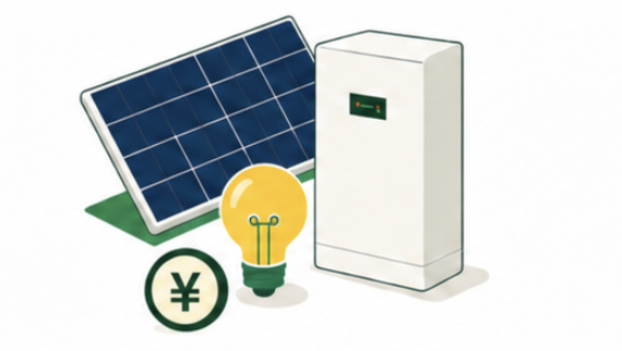 太陽光パネルと蓄電池のイメージ